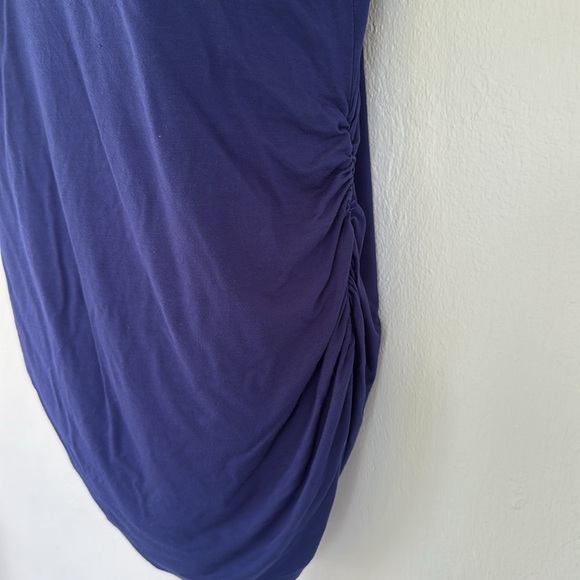 Smallshow maternity dark blue short sleeve scoop neck tee size large - Picture 8 of 11